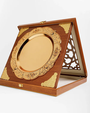 MEDIUM GOLD PLATE WITH HAVANA BOX AH-6-49