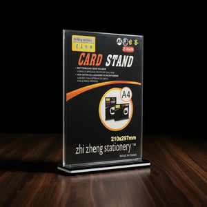 A4 ACRYLIC STAND WITH BLACK BASE AK-09