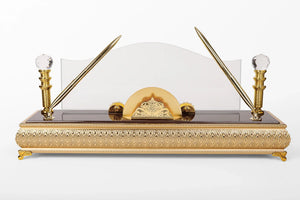 BLACK WOOD DESK PYRAMID GRILL W-2022