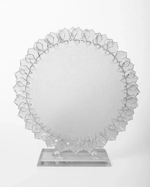 DECORATIVE BIRD CRYSTAL PLATE WITH BASE ATB-012
