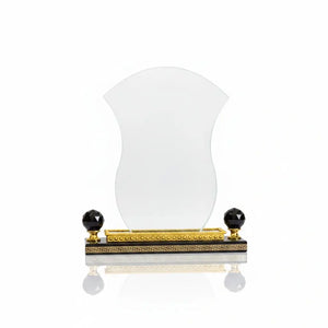 Clear Crystal Award With Large Gold BASE C-1205