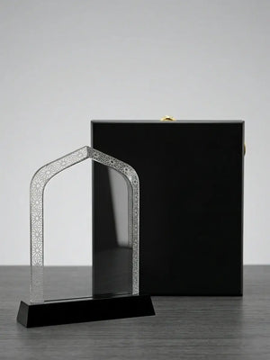Islamic Dome Crystal Award with Wooden Box C-1211