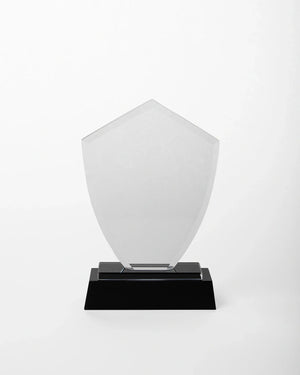 MEDIUM CRYSTAL AWARD WITH BLACK BASE C-6