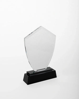 MEDIUM CRYSTAL AWARD WITH BLACK BASE C-6
