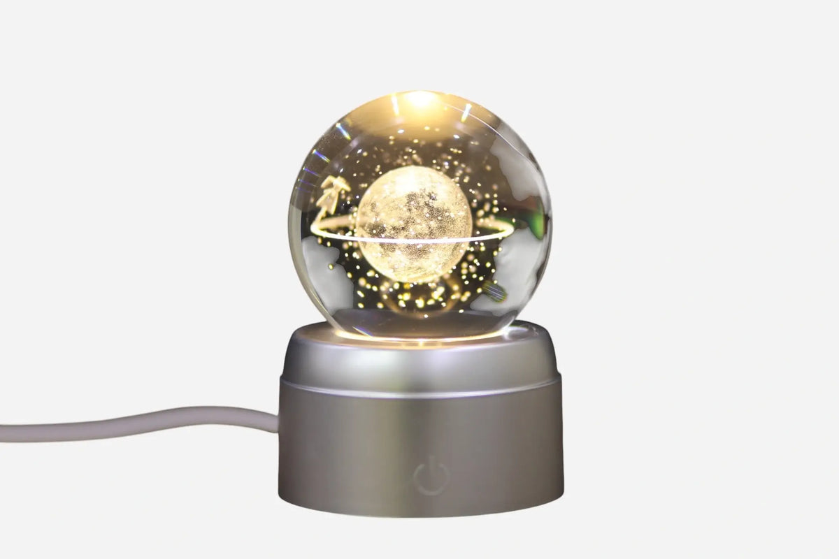 SILVER ROUND LED LAMP G-6