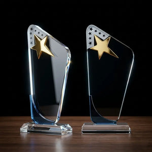 Clear Crystal Star Award With Clear BASE OS-1029