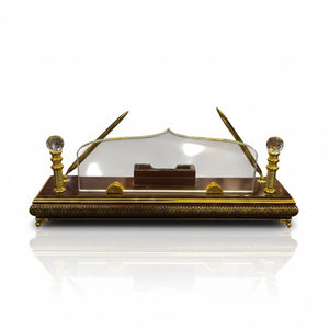 Islamic Wooden Desk Pyramid with Crystal Point W-2041