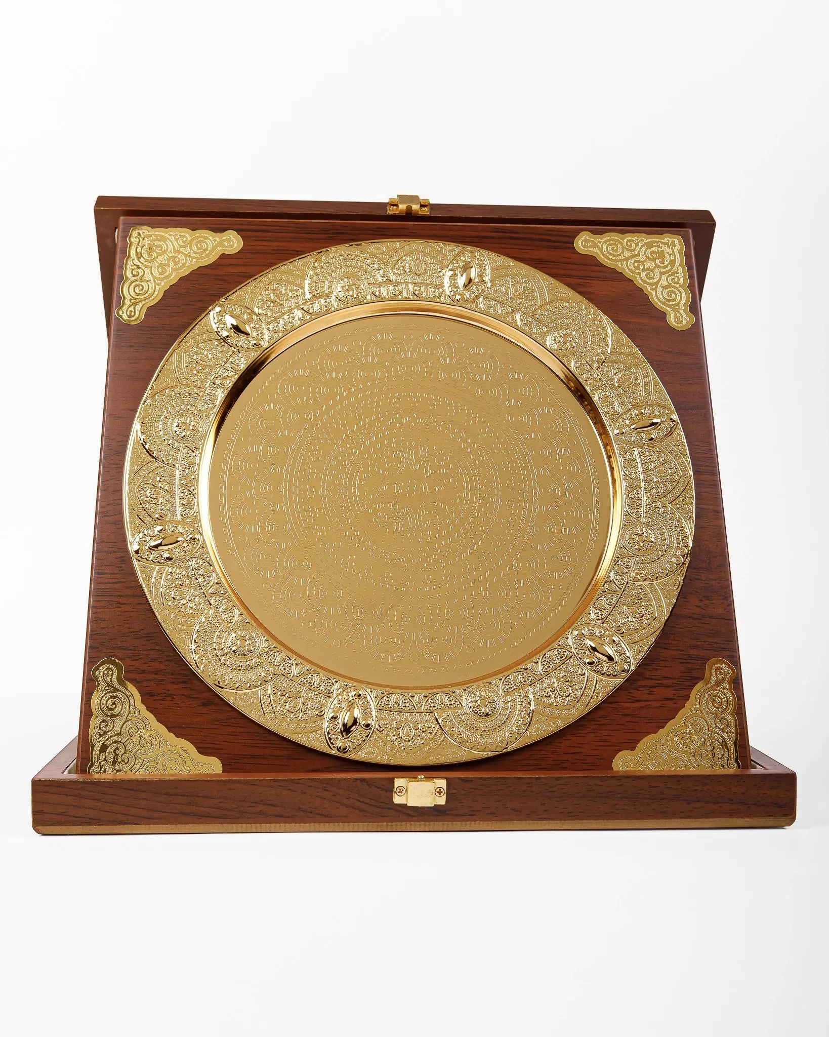 MEDIUM BROWN & GOLD PLATE AH-6-50 ( WHOLESALE )