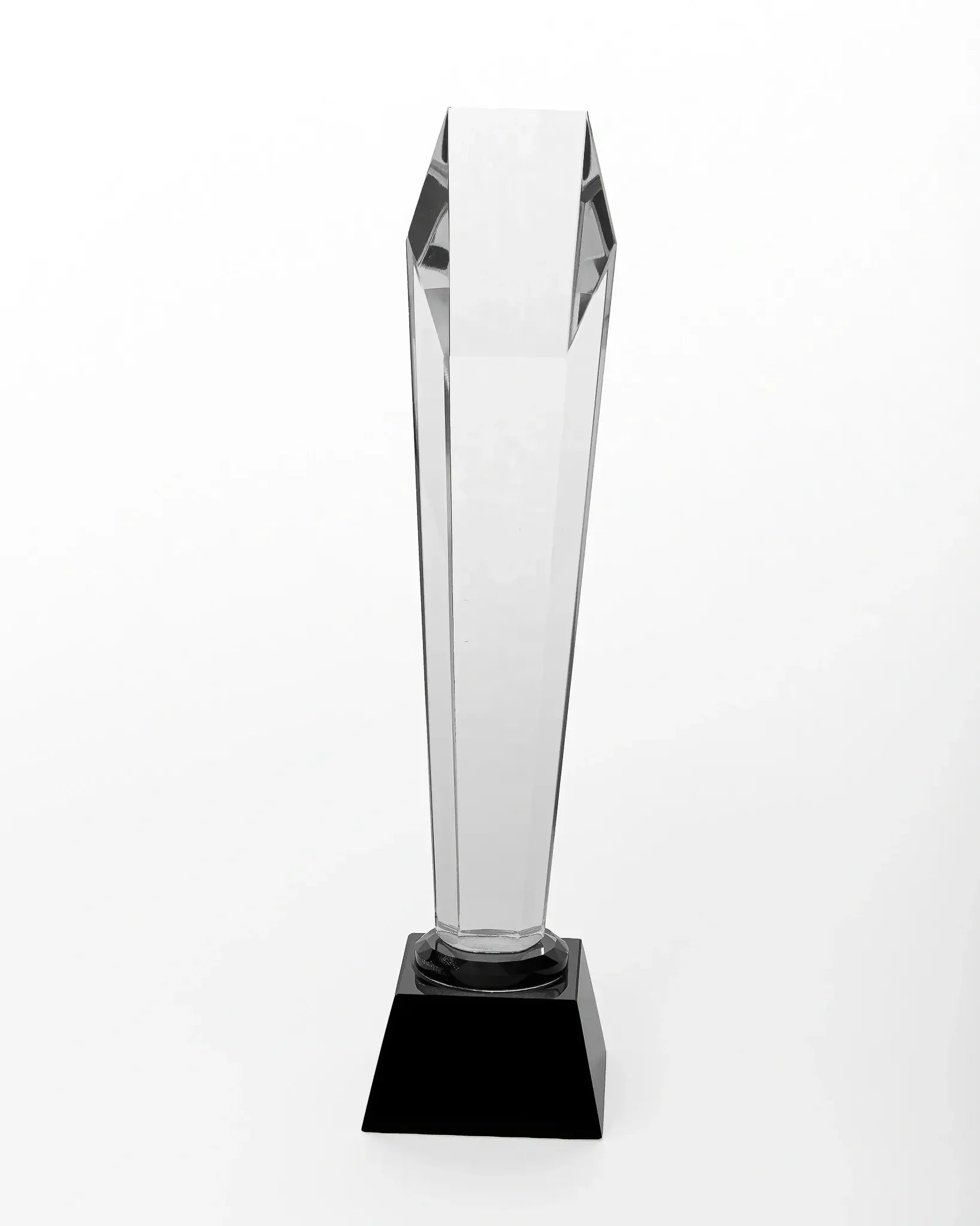 LARGE CRYSTAL OSCAR WITH BLACK BASE AH-8-6 ( WHOLESALE )
