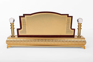 GOLD WOODEN DESK PYRAMID W-2051