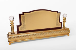 GOLD WOODEN DESK PYRAMID W-2051