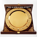 MEDIUM GOLD WOODEN PLATE W-1006