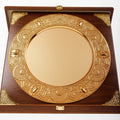 LARGE GOLD WOODEN PLATE W-1009