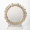 LARGE DECORATIVE CRYSTAL PLATE WITH BASE ATB-010