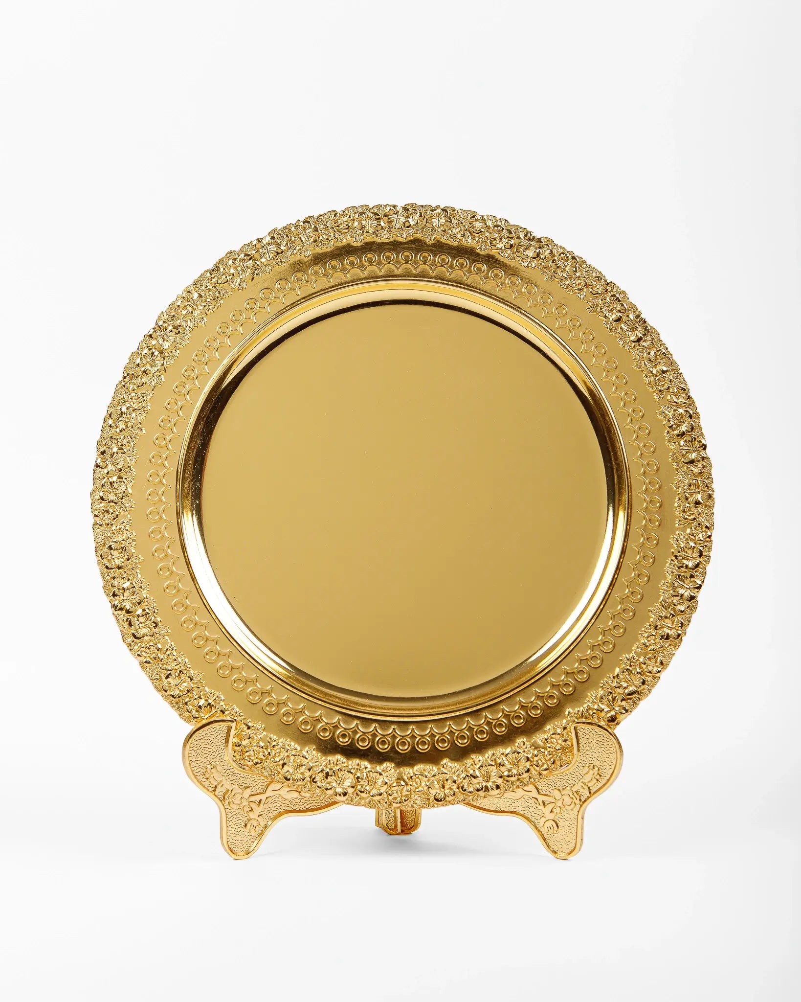 DECORATED GOLD METAL PLATE Atb-013 ( WHOLESALE )