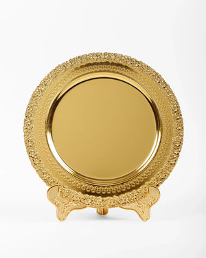 DECORATED GOLD METAL PLATE Atb-013