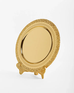DECORATED GOLD METAL PLATE Atb-013