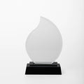 Large Crystal Teardrop Award with Black Base C-1002