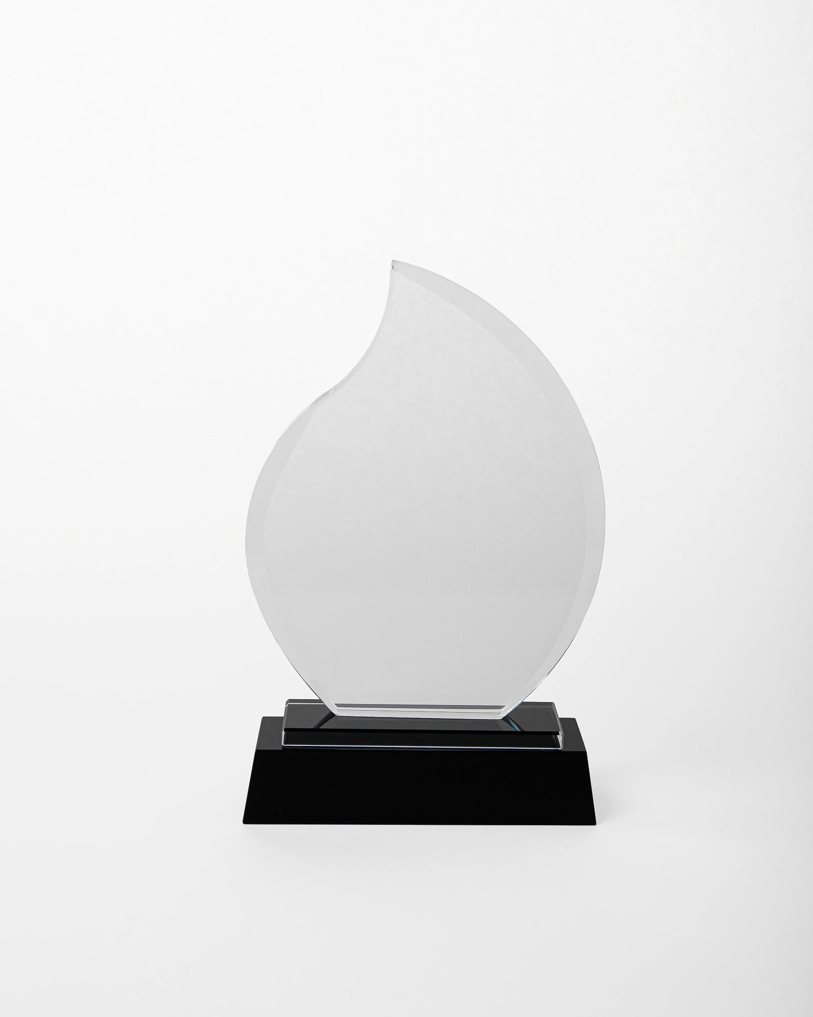 Large Crystal Teardrop Award with Black Base C-1002