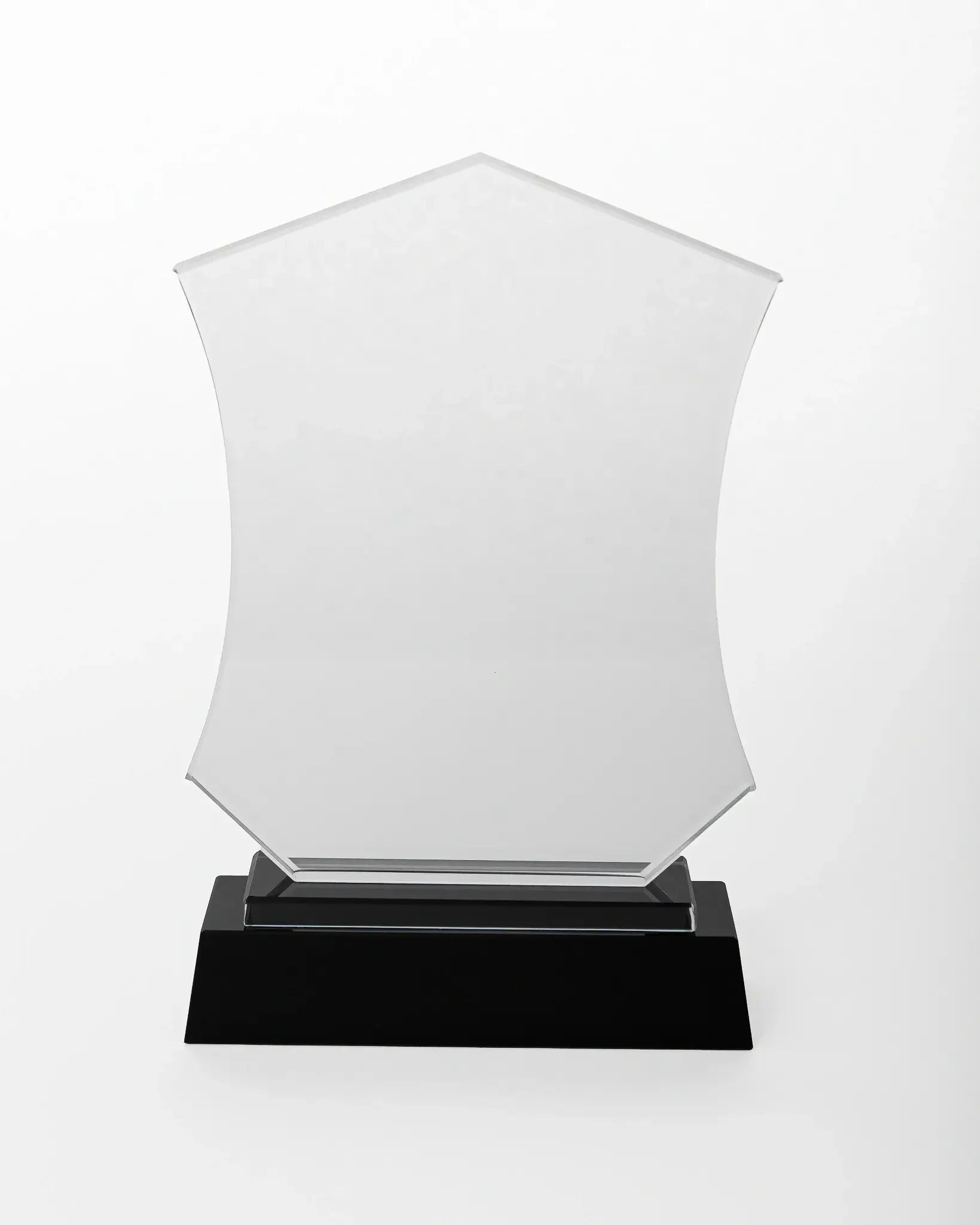 MEDIUM CRYSTAL AWARD WITH BLACK BASE C-10 ( WHOLESALE )