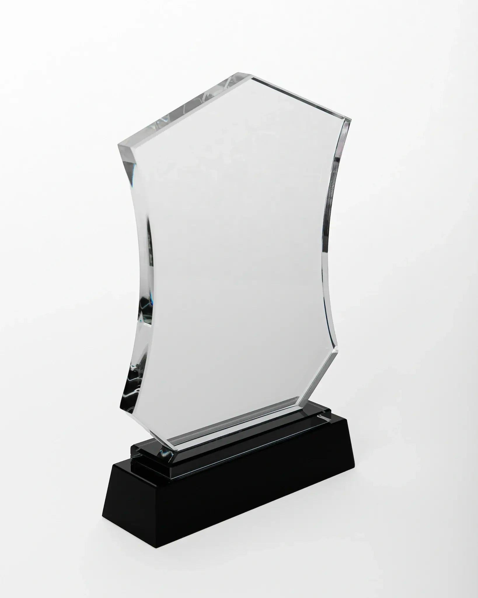 MEDIUM CRYSTAL AWARD WITH BLACK BASE C-10 ( WHOLESALE )