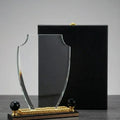 Clear Crystal Award With Large Gold Cup BASE C-1203