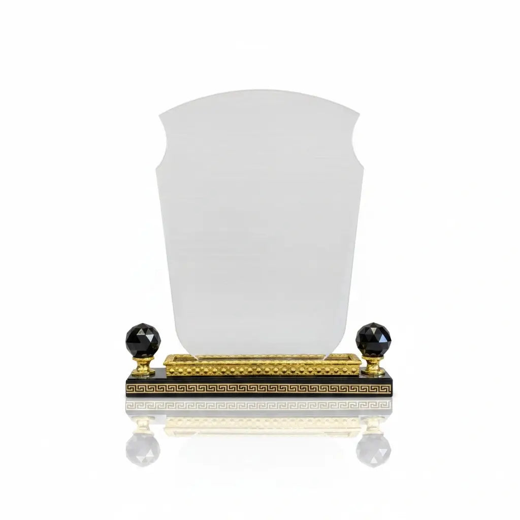 Clear Crystal Award With Large Gold BASE C-1204 ( WHOLESALE )