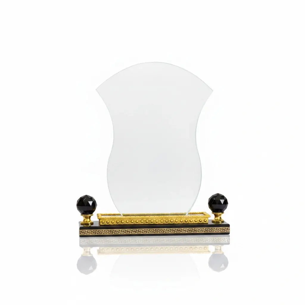 Clear Crystal Award With Large Gold BASE C-1205