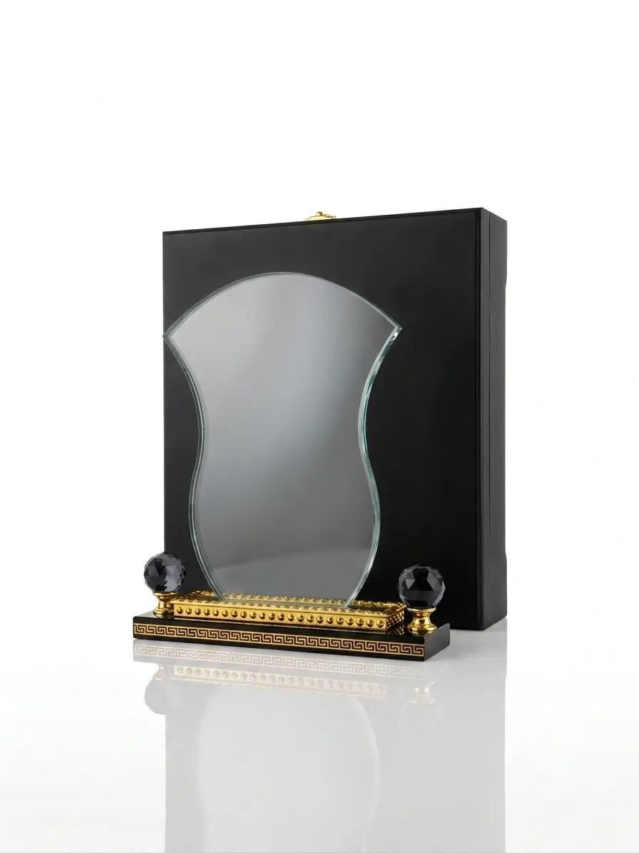 Clear Crystal Award With Large Gold BASE C-1205 ( WHOLESALE )