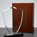 Jumbo Triangle Crystal Award With Black BASE C-1302
