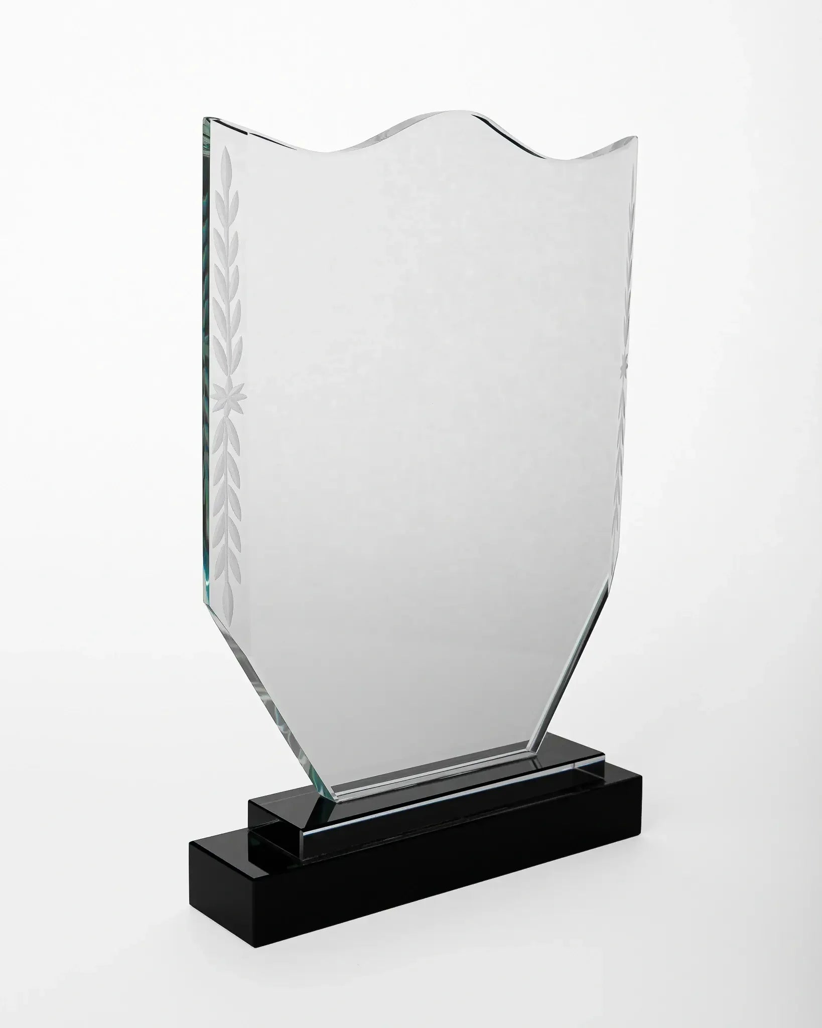 JUMBO CRYSTAL AWARD WITH BLACK BASE C-15 ( WHOLESALE )