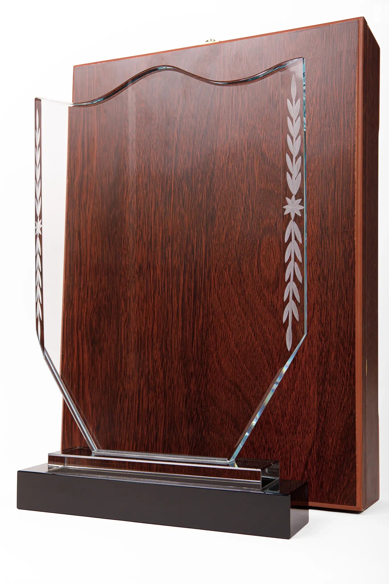 JUMBO CRYSTAL AWARD WITH BLACK BASE C-15 ( WHOLESALE )
