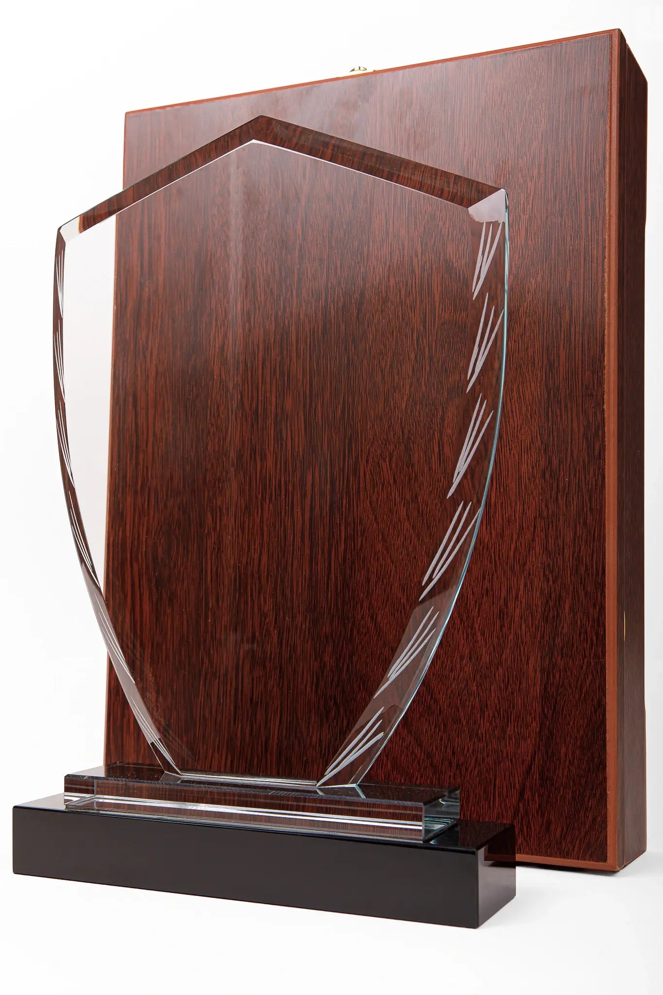 JUMBO CRYSTAL AWARD WITH BLACK BASE C-16 ( WHOLESALE )