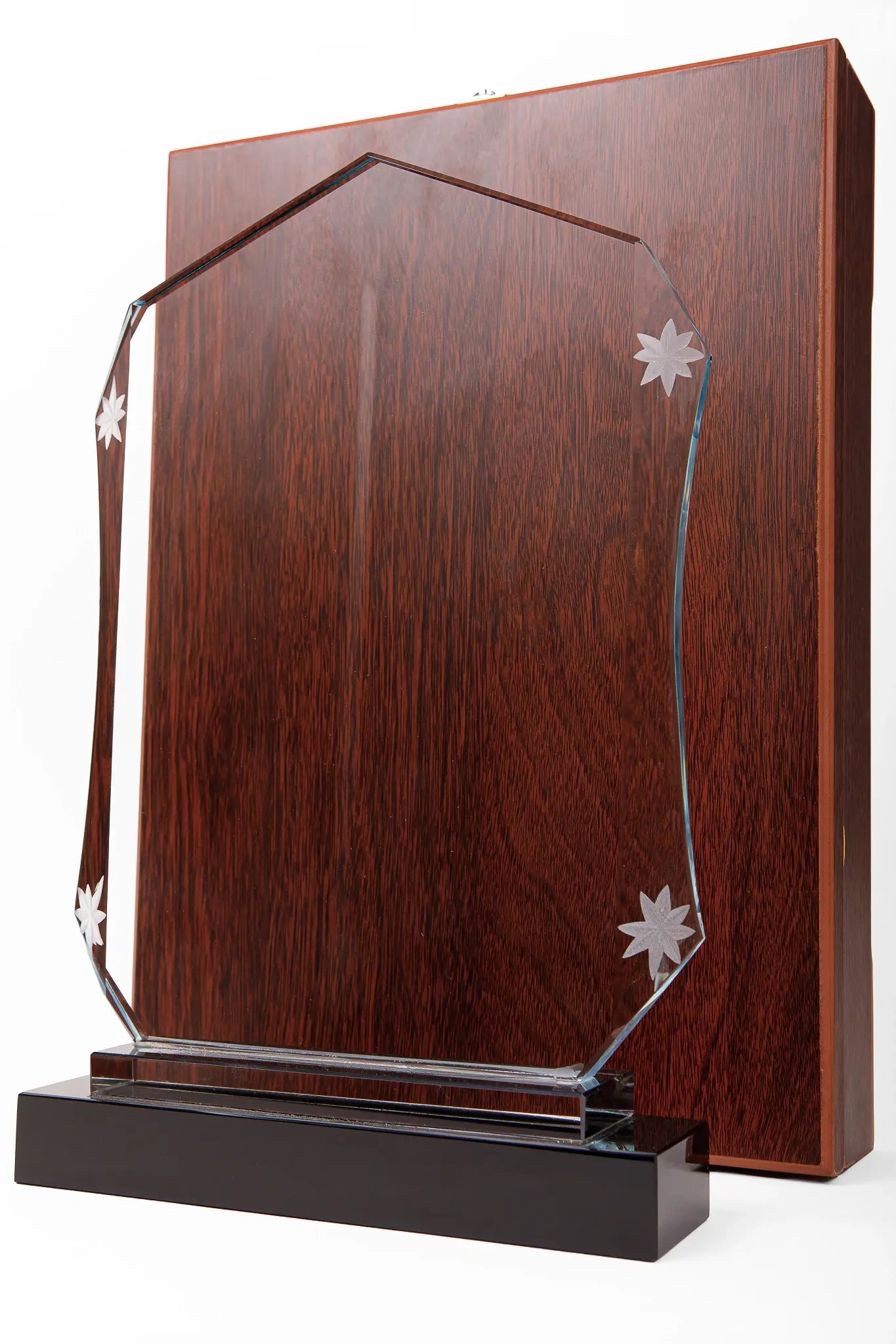 JUMBO CRYSTAL AWARD WITH BLACK BASE C-18 ( WHOLESALE )