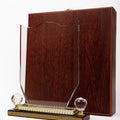 LARGE CRYSTAL AWARD WITH GOLD BASE C-22