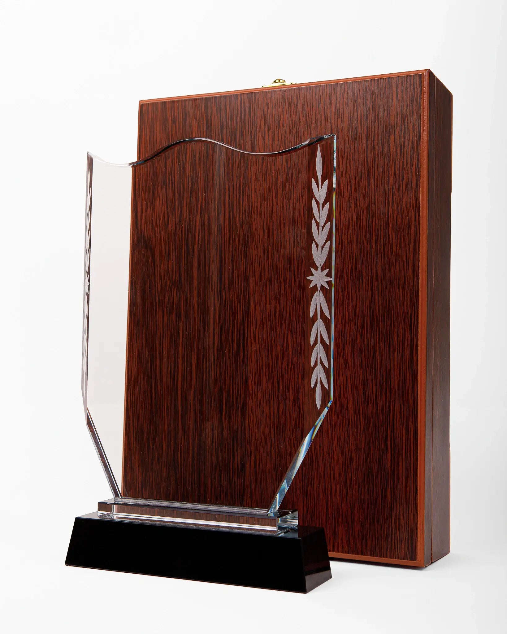 CRYSTAL AWARD WITH BLACK BASE C-42 ( WHOLESALE )