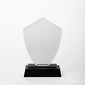 MEDIUM CRYSTAL AWARD WITH BLACK BASE C-6