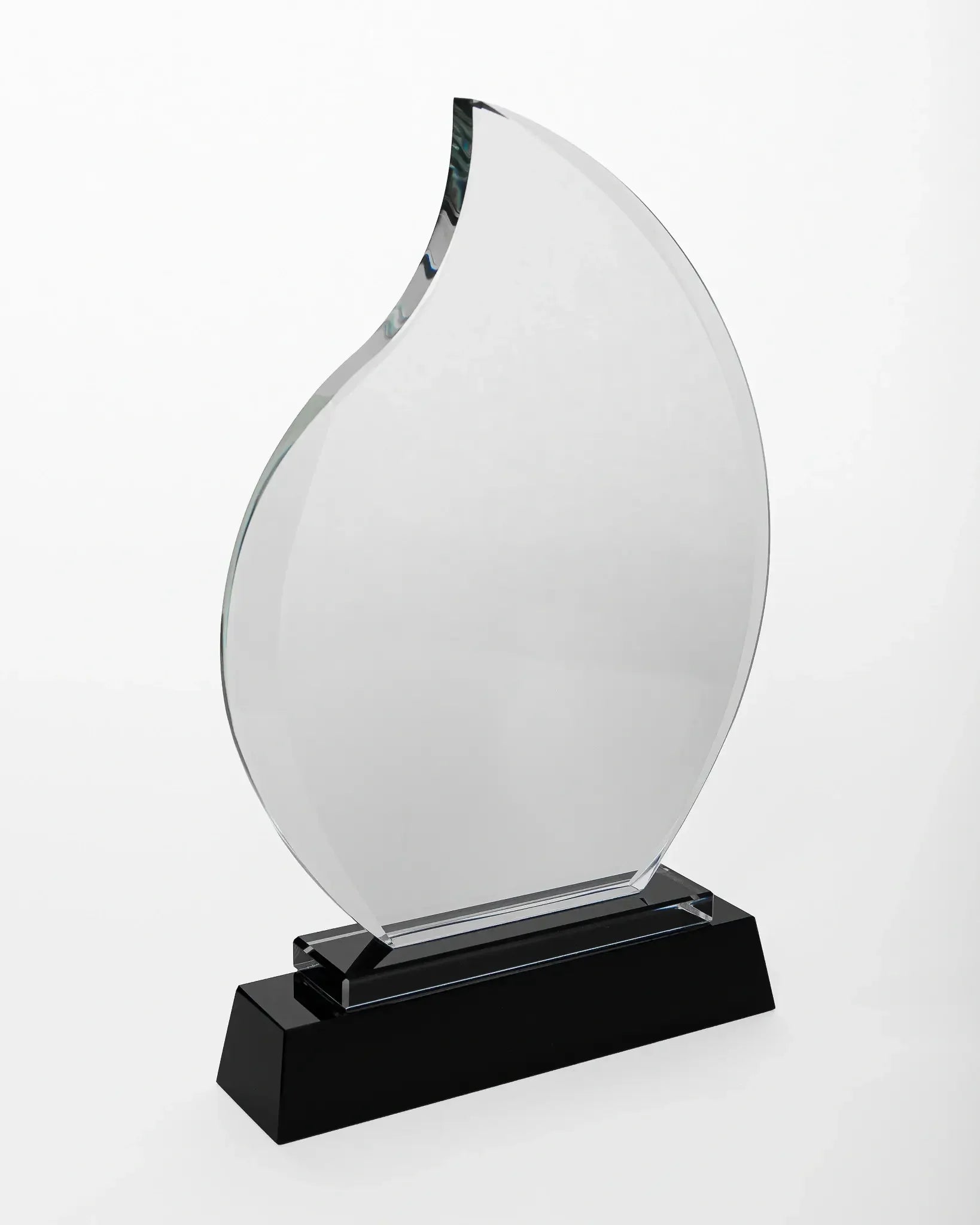 MEDIUM CRYSTAL AWARD WITH BLACK BASE C-9 ( WHOLESALE )
