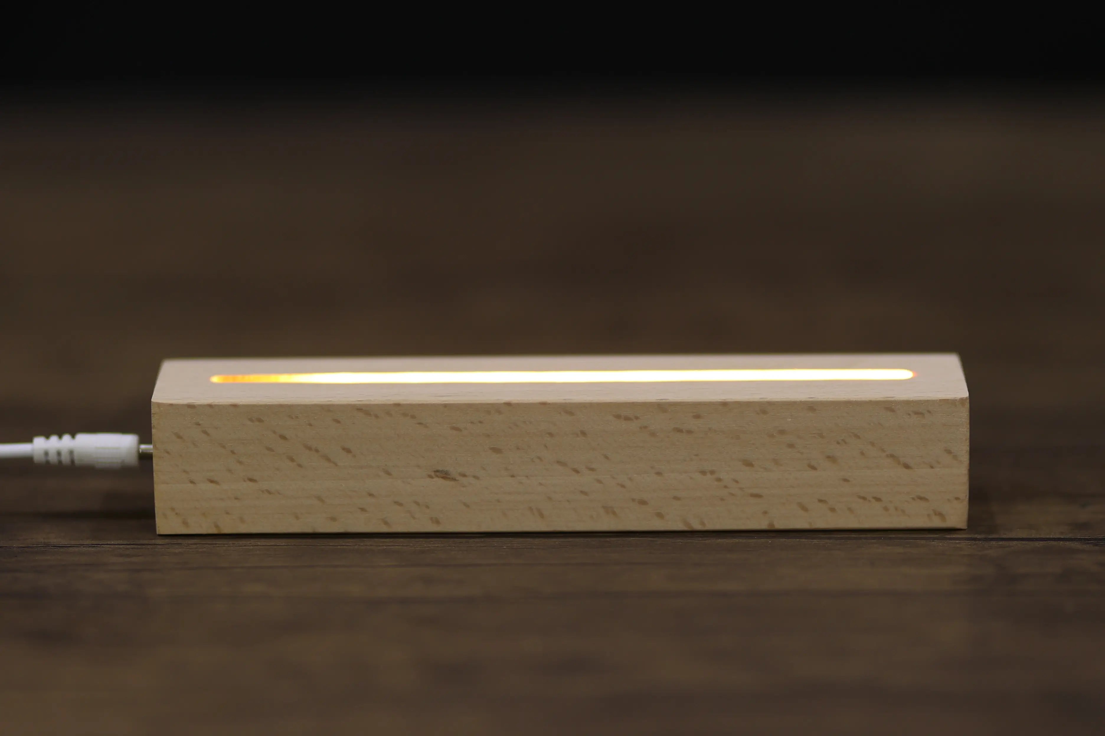 RECTANGULAR WOODEN LED BASE G-3 ( WHOLESALE )