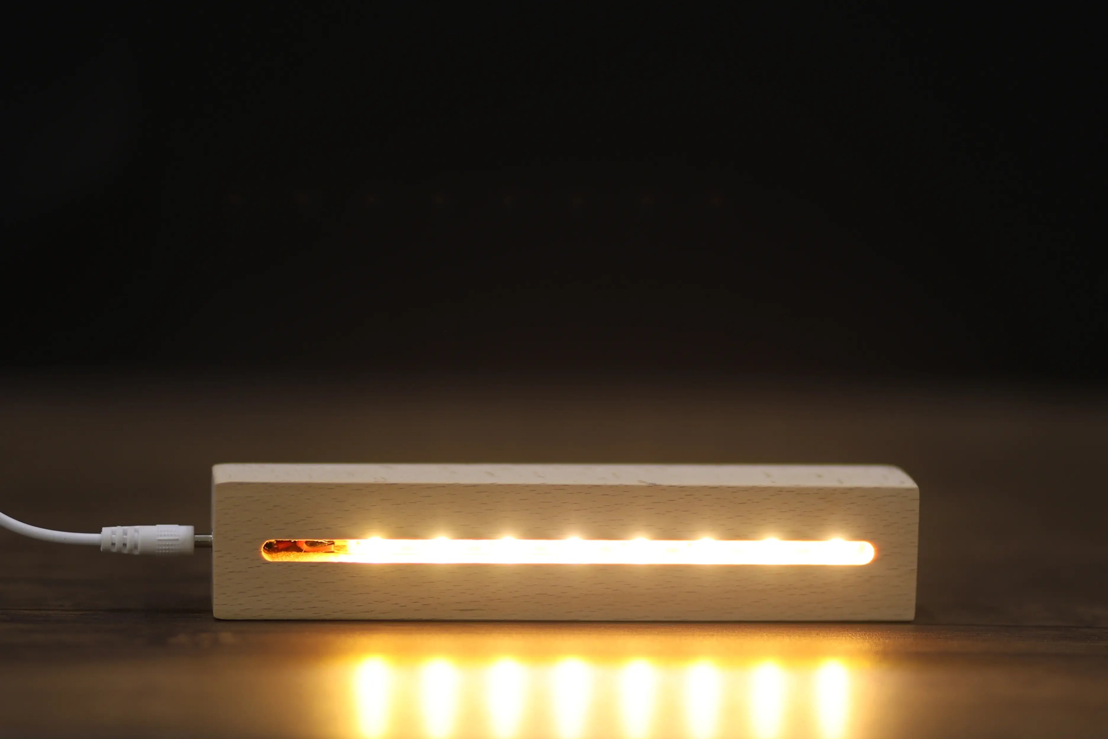RECTANGULAR WOODEN LED BASE G-3