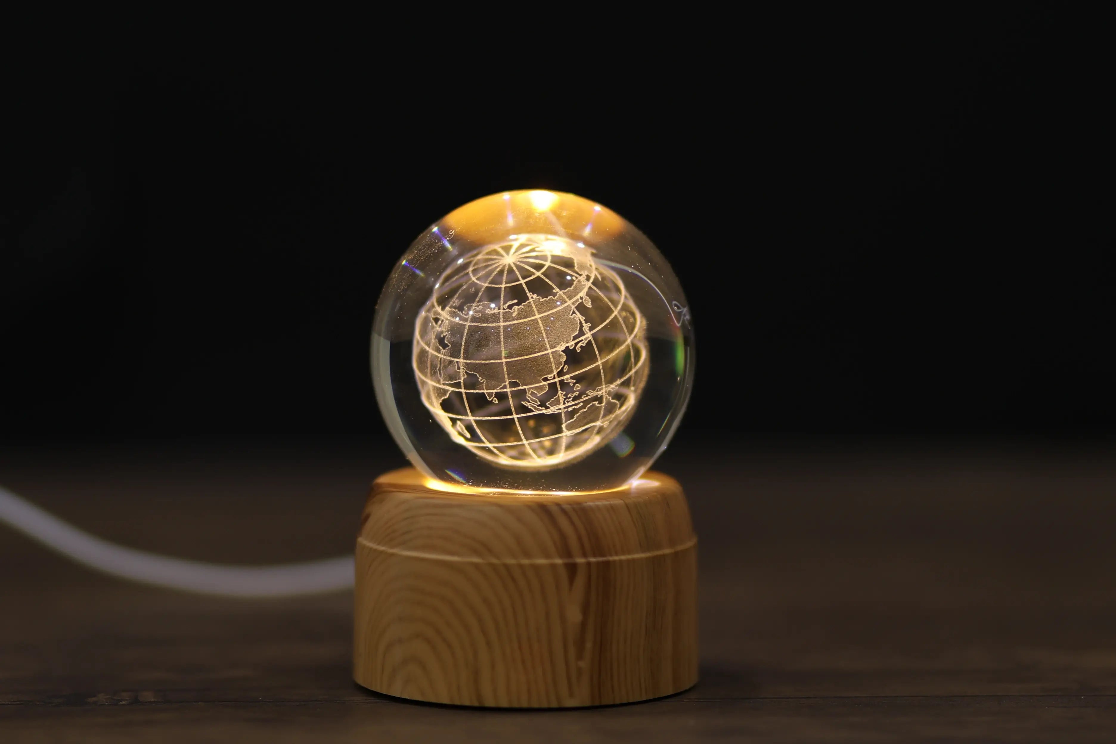 WOODEN ROUND LED LAMP G-6