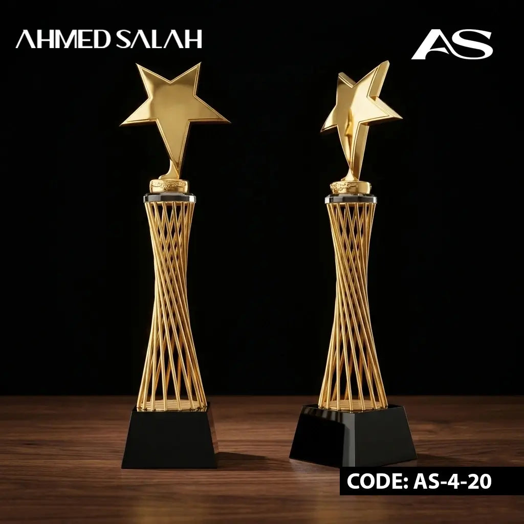 Metal Wire Oscar Award With Black BASE And Star Design OS-1017
