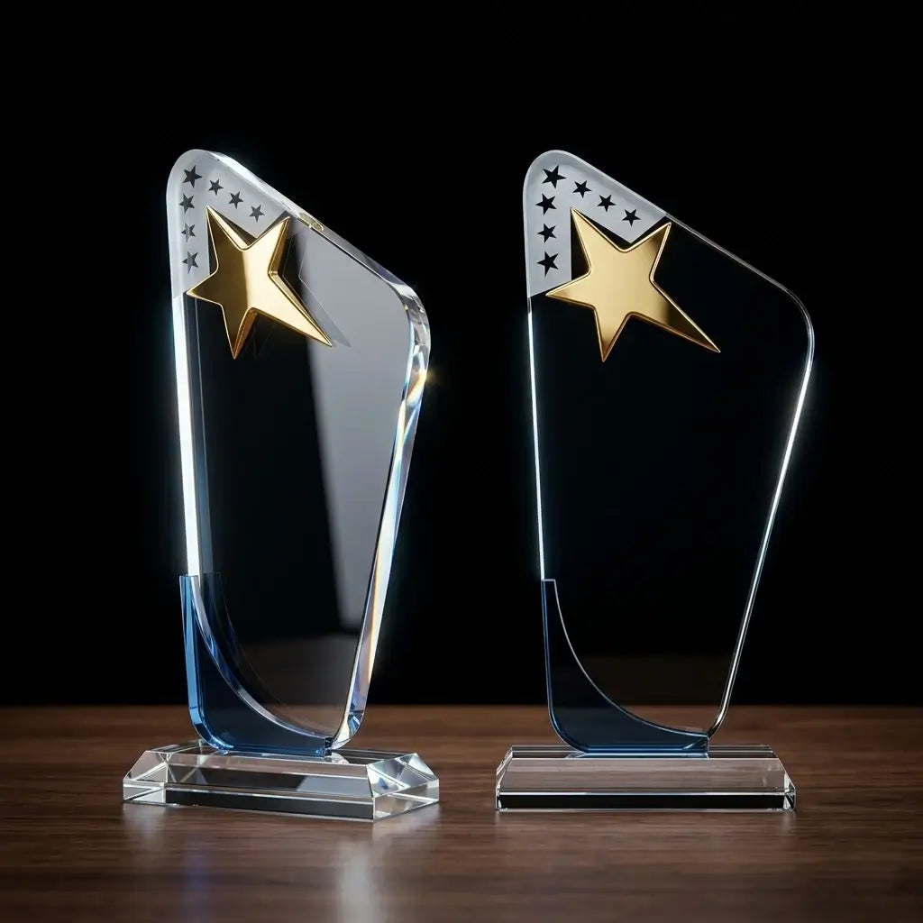 Clear Crystal Star Award With Clear BASE OS-1029