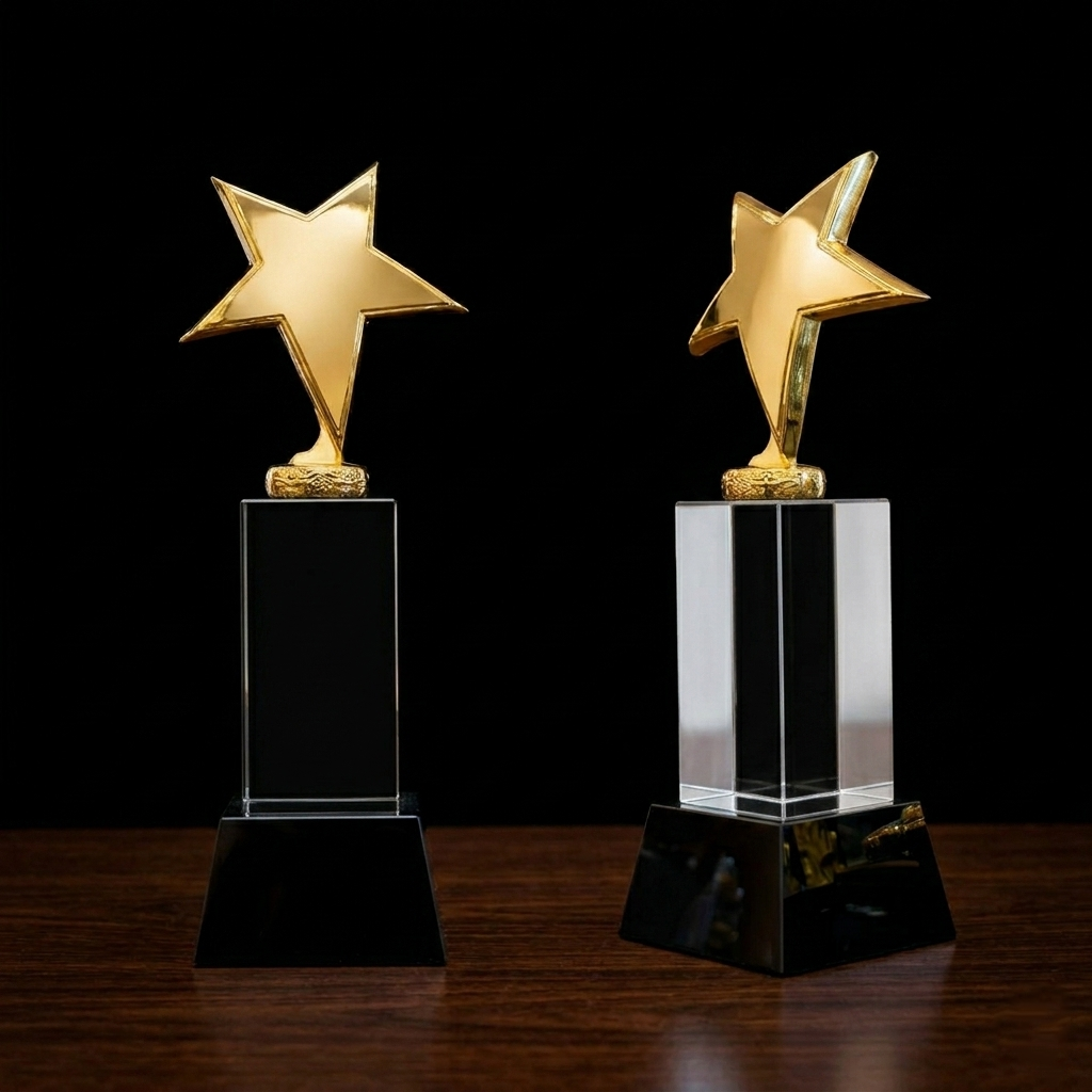 SMALL GOLD STAR OSCAR TROPHY OS-1032G  ( WHOLESALE )