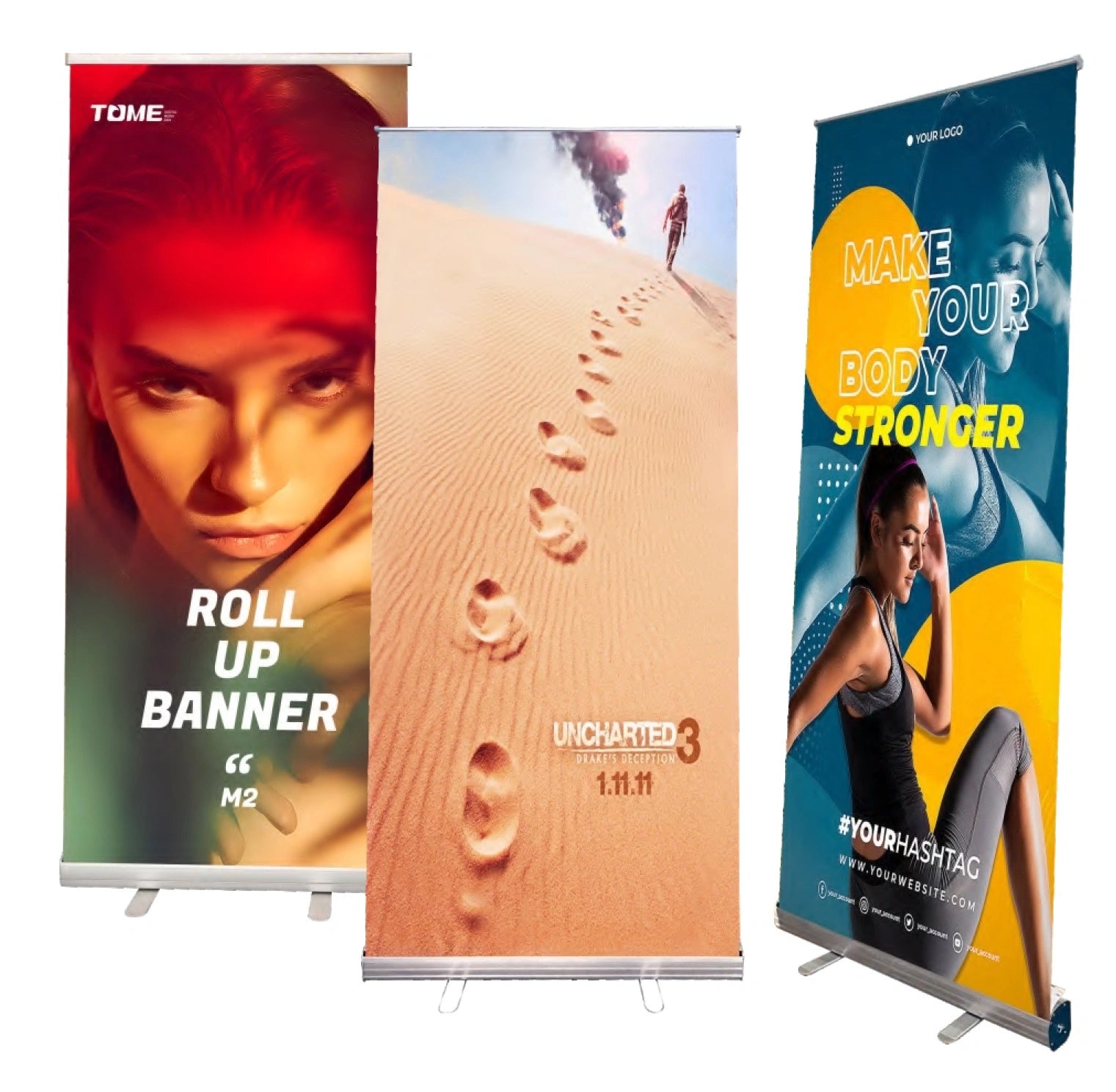 Roll-Up Banner (Premium Base) 85 × 200 cm TOM-ROLLUP-1