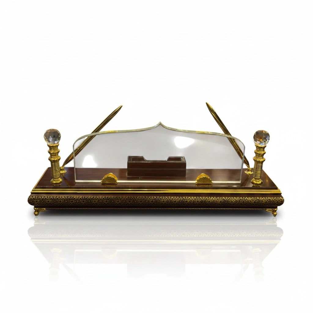 Islamic Wooden Desk Pyramid with Crystal Point W-2041 ( WHOLESALE )