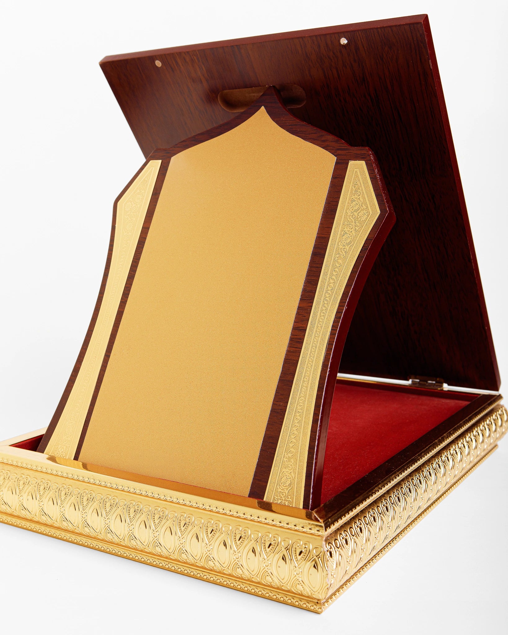 WOODEN QURAN AWARD WITH GOLD FINISH W-30 ( WHOLESALE )