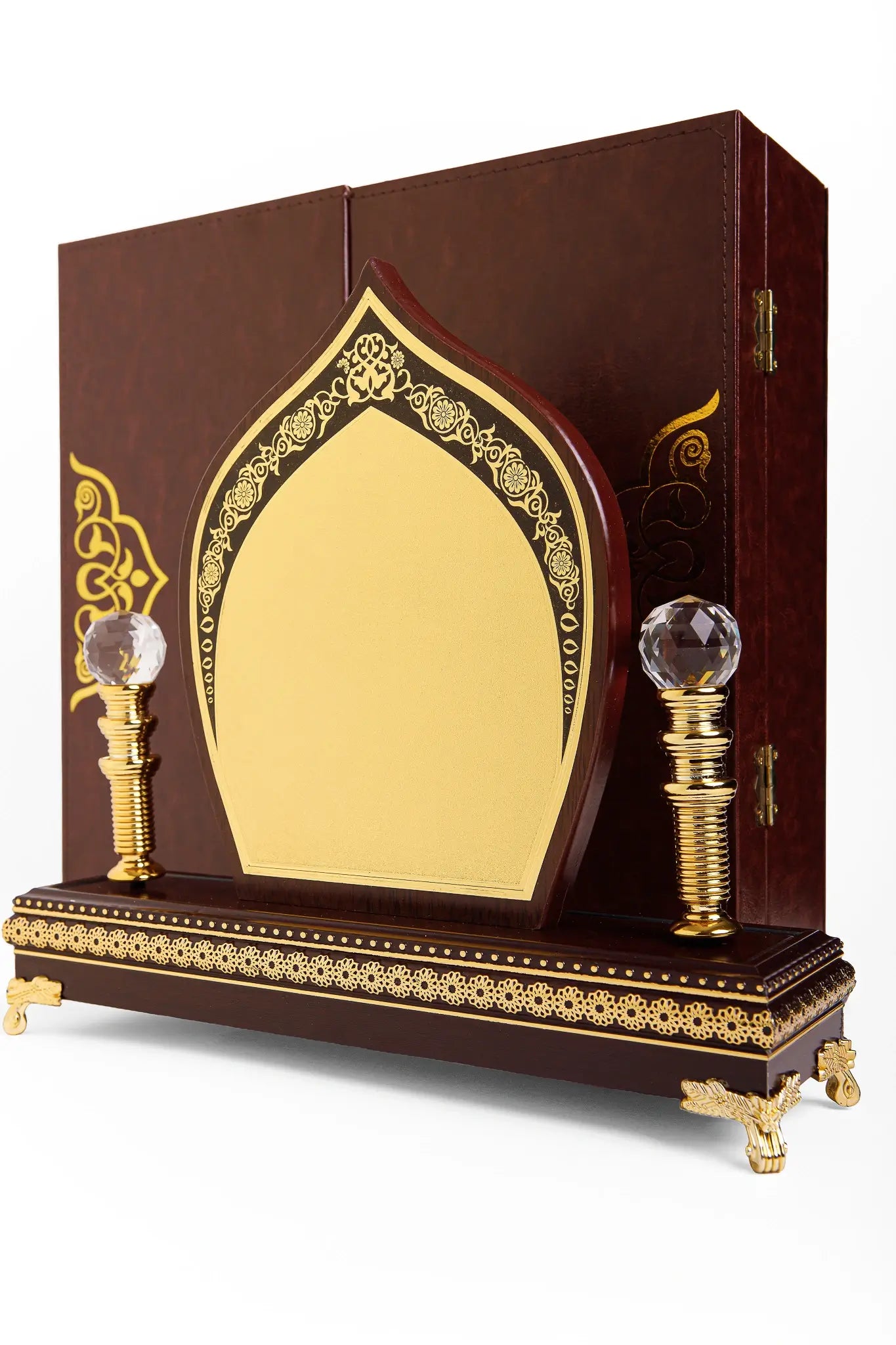 MEDIUM WOODEN GATE AWARD WITH GOLD FINISH W-32 ( WHOLESALE )