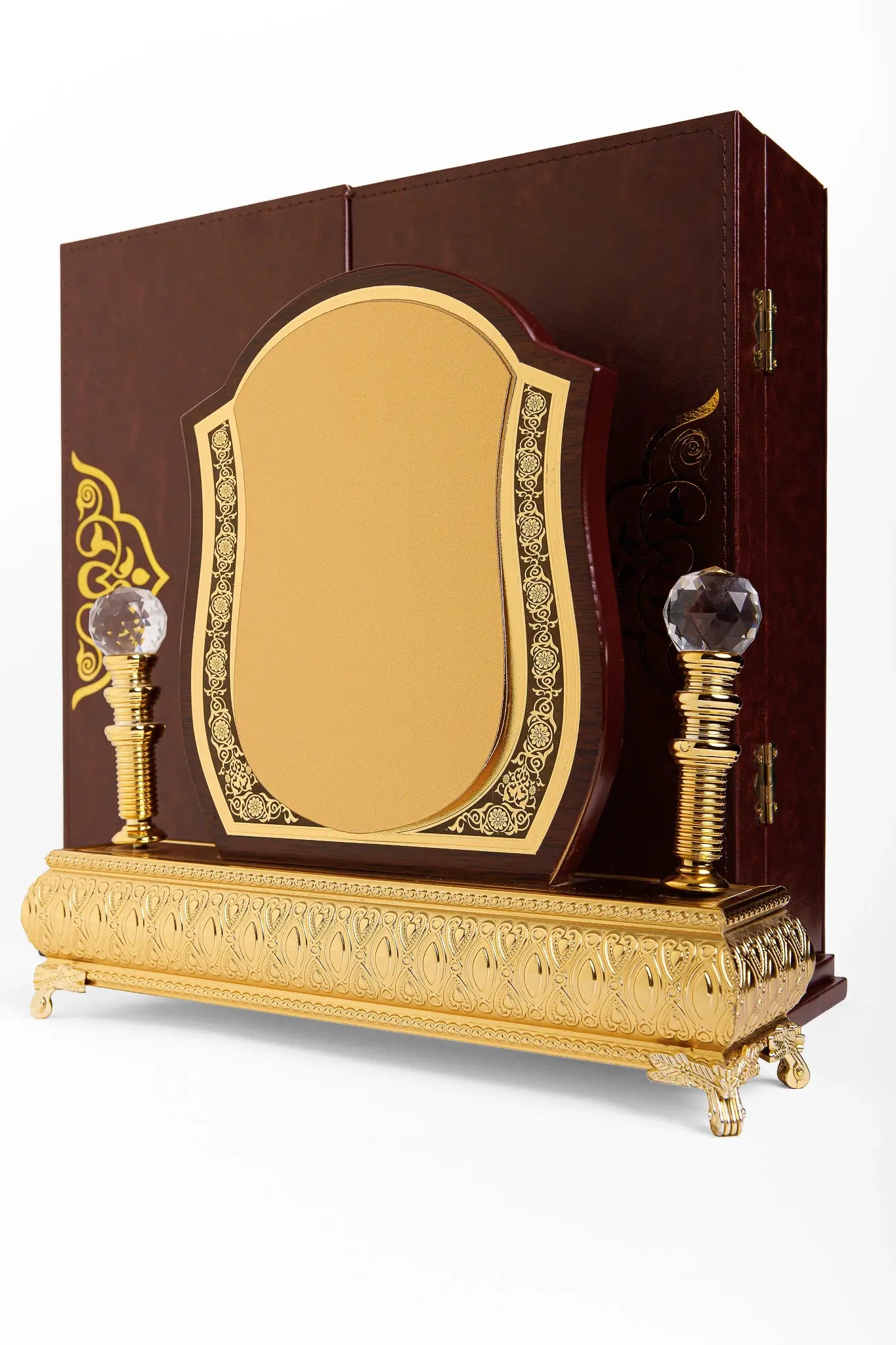 MEDIUM B GATE AWARD WITH GOLD FINISH W-33B ( WHOLESALE )