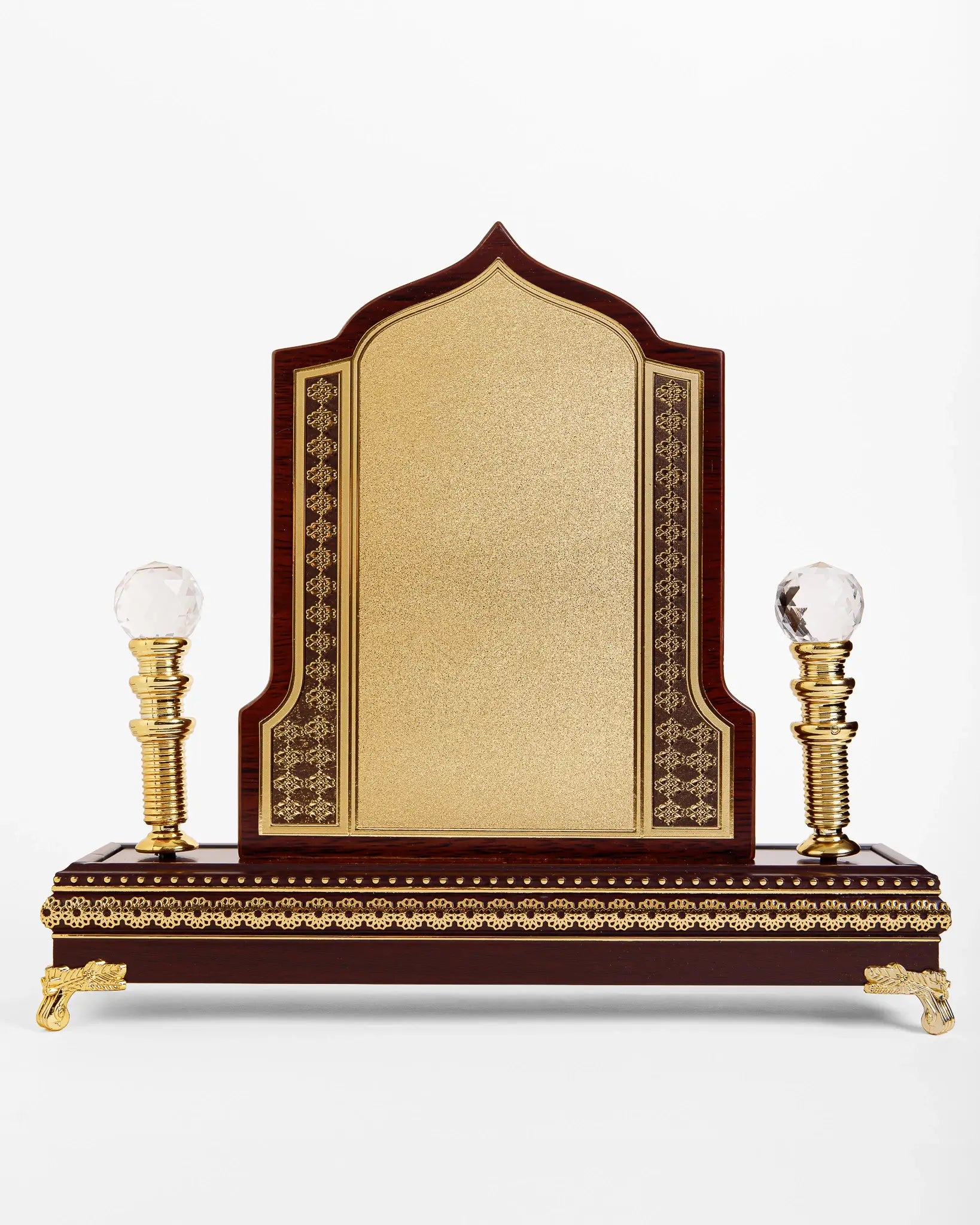 MEDIUM WOODEN GATE AWARD WITH GOLD FINISH W-35 ( WHOLESALE )
